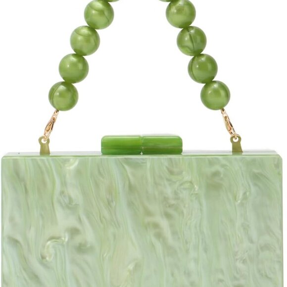 Women Acrylic Clutch Bag Small Evening Purse Crossbody Wedding Party Handle